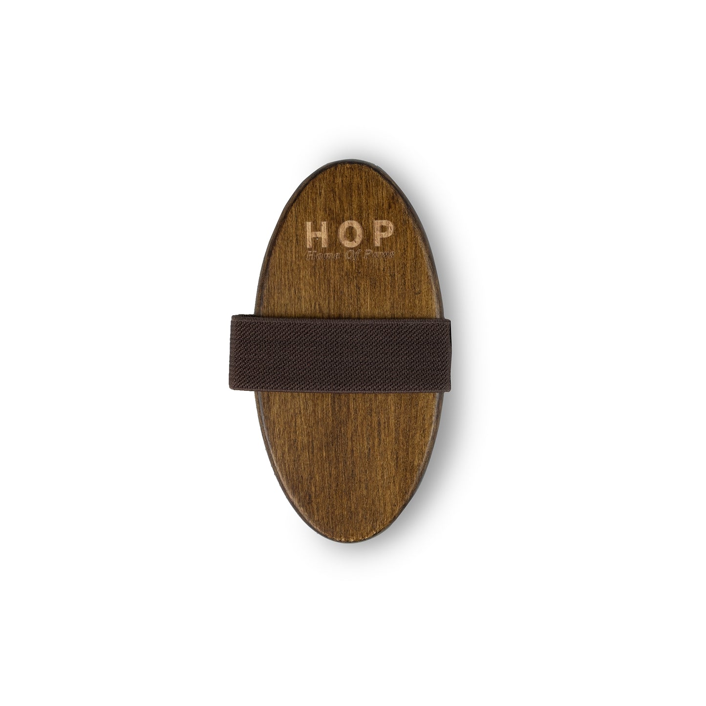 Oval junior horse brush with wooden back