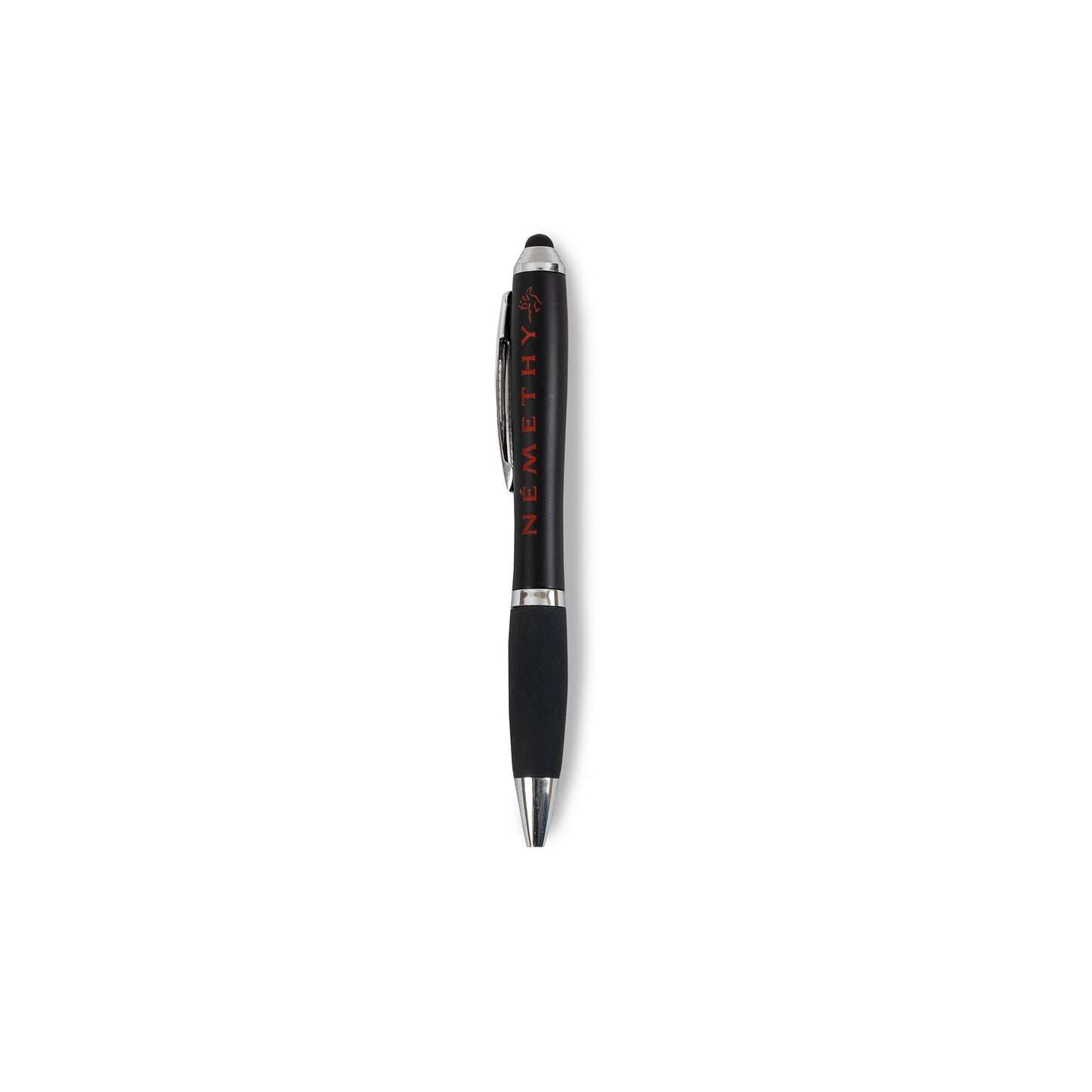Black pen with logo