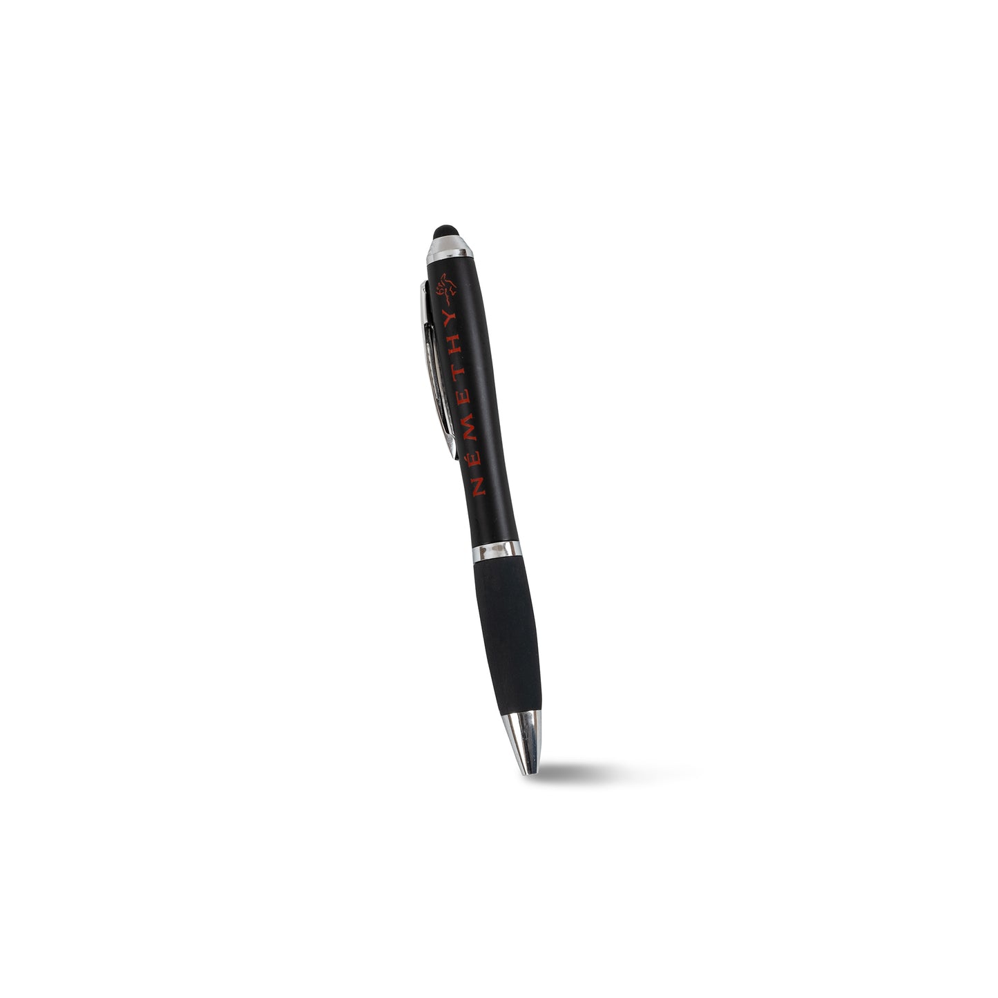 Black pen with logo